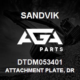 DTDM053401 Sandvik ATTACHMENT PLATE, DRILLHEAD | AGA Parts