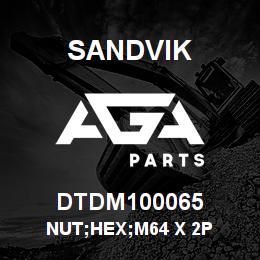 DTDM100065 Sandvik NUT;HEX;M64 X 2P | AGA Parts