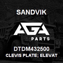DTDM432500 Sandvik CLEVIS PLATE; ELEVATOR | AGA Parts
