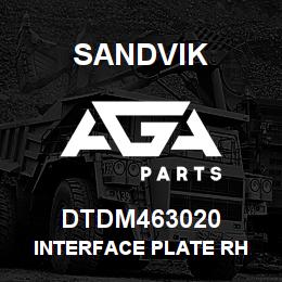 DTDM463020 Sandvik INTERFACE PLATE RH | AGA Parts