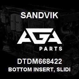 DTDM668422 Sandvik BOTTOM INSERT, SLIDING PLATE | AGA Parts