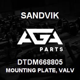 DTDM668805 Sandvik MOUNTING PLATE, VALVEBANK | AGA Parts