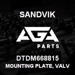 DTDM668815 Sandvik MOUNTING PLATE, VALVEBANK | AGA Parts
