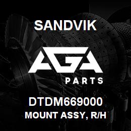 DTDM669000 Sandvik MOUNT ASSY, R/H | AGA Parts