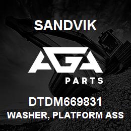 DTDM669831 Sandvik WASHER, PLATFORM ASSY | AGA Parts