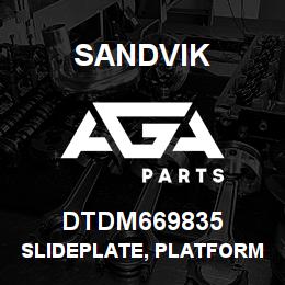 DTDM669835 Sandvik SLIDEPLATE, PLATFORM ASSY | AGA Parts