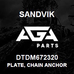 DTDM672320 Sandvik PLATE, CHAIN ANCHOR | AGA Parts