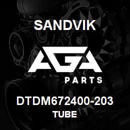 DTDM672400-203 Sandvik TUBE | AGA Parts