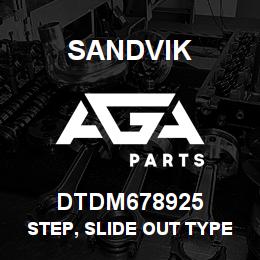 DTDM678925 Sandvik STEP, SLIDE OUT TYPE | AGA Parts