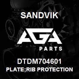 DTDM704601 Sandvik PLATE;RIB PROTECTION PLATFORM;FIXE | AGA Parts