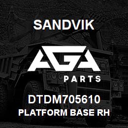 DTDM705610 Sandvik PLATFORM BASE RH | AGA Parts