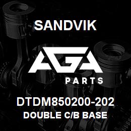 DTDM850200-202 Sandvik DOUBLE C/B BASE | AGA Parts