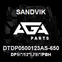 DTDP0500123AS-650 Sandvik DP5"/12'/.75"/PBHF/312B/ST52/DML | AGA Parts