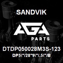 DTDP050028M3S-123 Sandvik DP5"/28'9"/.5"/BB/312B/ST52/DML | AGA Parts