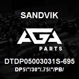 DTDP05003031S-695 Sandvik DP5"/30'/.75"/PB/312B/ST52/B35HR | AGA Parts