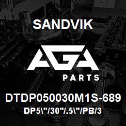 DTDP050030M1S-689 Sandvik DP5"/30'/.5"/PB/312AR/ST52/D25KS | AGA Parts