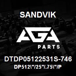 DTDP05122531S-746 Sandvik DP512"/25'/.75"/PB/312B/ST52/DMM | AGA Parts