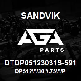 DTDP05123031S-591 Sandvik DP512"/30'/.75"/PB/312B/ST52/D245K | AGA Parts
