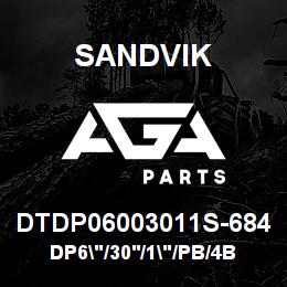 DTDP06003011S-684 Sandvik DP6"/30'/1"/PB/4B/ST52/B35HR | AGA Parts