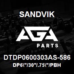 DTDP0600303AS-586 Sandvik DP6"/30'/.75"/PBHF/412B/ST52/D50KS | AGA Parts