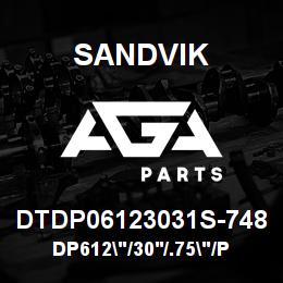 DTDP06123031S-748 Sandvik DP612"/30'/.75"/PB/4B/ST52/DM45 | AGA Parts
