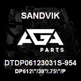 DTDP06123031S-954 Sandvik DP612"/30'/.75"/PB/412AR/ST52/AC | AGA Parts