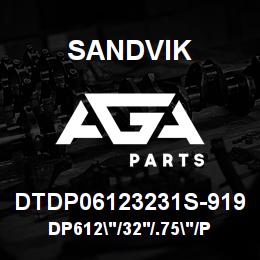 DTDP06123231S-919 Sandvik DP612"/32'/.75"/PB/4B/ST52/GD45 | AGA Parts