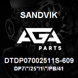 DTDP07002511S-609 Sandvik DP7"/25'/1"/PB/412B/ST52/SKF | AGA Parts