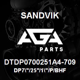 DTDP0700251A4-709 Sandvik DP7"/25'/1"/P/BHF/412B/4140/AC | AGA Parts