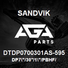 DTDP0700301AS-595 Sandvik DP7"/30'/1"/PBHF/412B/ST52/DML | AGA Parts