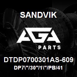 DTDP0700301AS-609 Sandvik DP7"/30'/1"/PB/412B/ST52/SK50 | AGA Parts