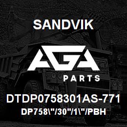 DTDP0758301AS-771 Sandvik DP758"/30'/1"/PBHF/514B/ST52/DML | AGA Parts