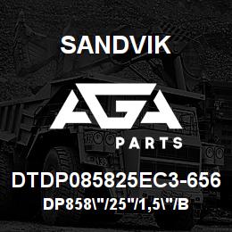 DTDP085825EC3-656 Sandvik DP858"/25'/1,5"/BBHF/6B/4130/PV271 | AGA Parts
