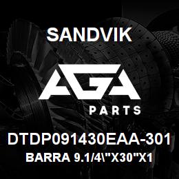 DTDP091430EAA-301 Sandvik BARRA 9.1/4"X30'X1.1/2"XMIXAX | AGA Parts