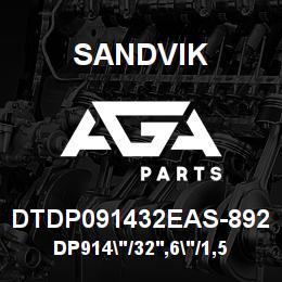 DTDP091432EAS-892 Sandvik DP914"/32',6"/1,5"/PBHF/6B/ST52/CA | AGA Parts