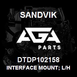 DTDP102158 Sandvik INTERFACE MOUNT; L/H | AGA Parts