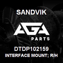 DTDP102159 Sandvik INTERFACE MOUNT; R/H | AGA Parts