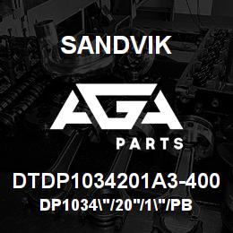 DTDP1034201A3-400 Sandvik DP1034"/20'/1"/PBHF/8B/4130/B49R | AGA Parts