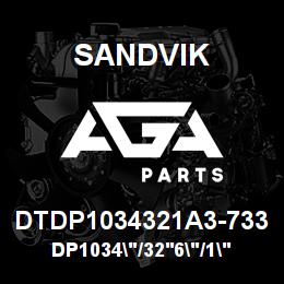 DTDP1034321A3-733 Sandvik DP1034"/32'6"/1"/PBHF/8B/4130/D90S | AGA Parts