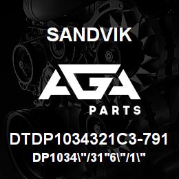 DTDP1034321C3-791 Sandvik DP1034"/31'6"/1"/BBHF/8B/4130/B39H | AGA Parts