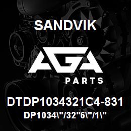 DTDP1034321C4-831 Sandvik DP1034"/32'6"/1"/BBHF/8B/SAE4140/P | AGA Parts