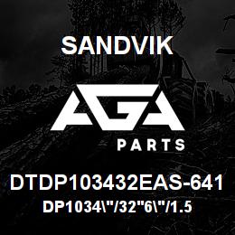 DTDP103432EAS-641 Sandvik DP1034"/32'6"/1.5"/PBHF/8B/52/PV351 | AGA Parts