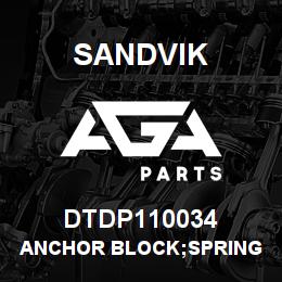 DTDP110034 Sandvik ANCHOR BLOCK;SPRING LOADED SPREADE | AGA Parts