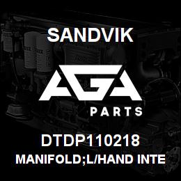 DTDP110218 Sandvik MANIFOLD;L/HAND INTEGRAL CONTROL S | AGA Parts