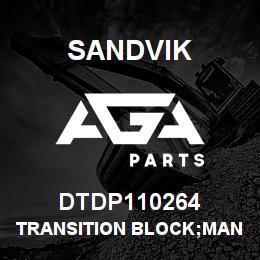 DTDP110264 Sandvik TRANSITION BLOCK;MANIFOLD ROOFBOLTER | AGA Parts