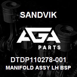 DTDP110278-001 Sandvik MANIFOLD ASSY LH BSPP | AGA Parts
