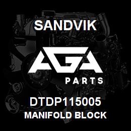 DTDP115005 Sandvik MANIFOLD BLOCK | AGA Parts