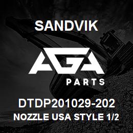 DTDP201029-202 Sandvik NOZZLE USA STYLE 1/2" UNF | AGA Parts