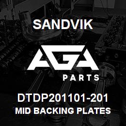 DTDP201101-201 Sandvik MID BACKING PLATES | AGA Parts