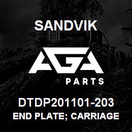 DTDP201101-203 Sandvik END PLATE; CARRIAGE LUBE PLATE | AGA Parts
